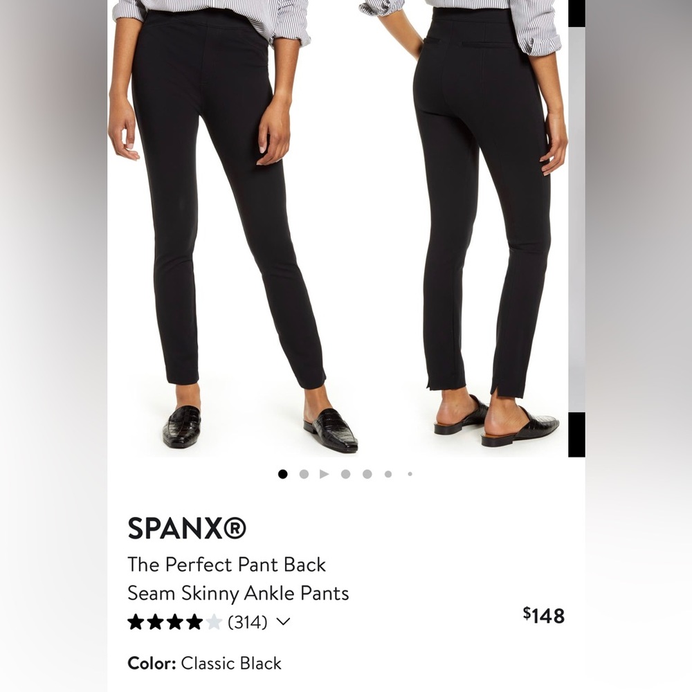 Spanx- The Perfect Pant Back Seam Skinny Ankle Pants (size XL- 10/12 w stretch)